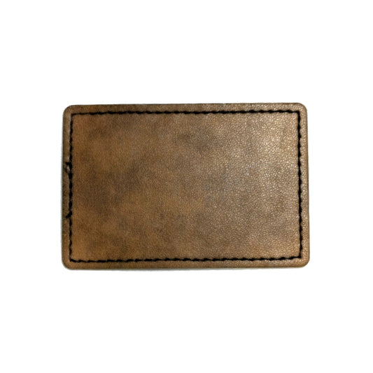 Dark Brown Faux Leather Patch